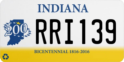 IN license plate RRI139