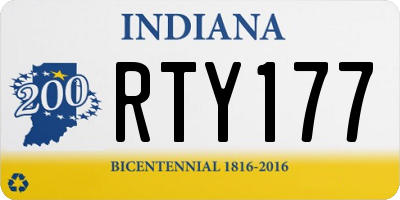 IN license plate RTY177