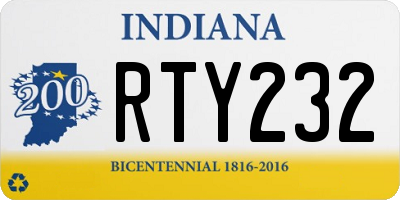 IN license plate RTY232