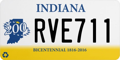 IN license plate RVE711