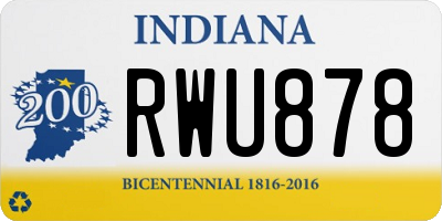 IN license plate RWU878