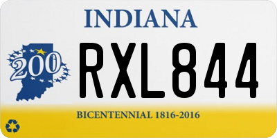 IN license plate RXL844