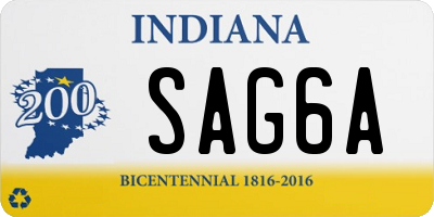 IN license plate SAG6A