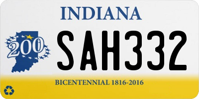 IN license plate SAH332