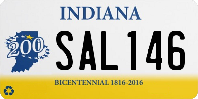 IN license plate SAL146