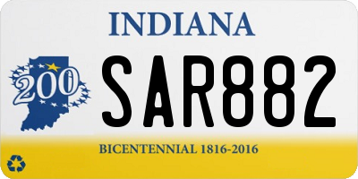 IN license plate SAR882