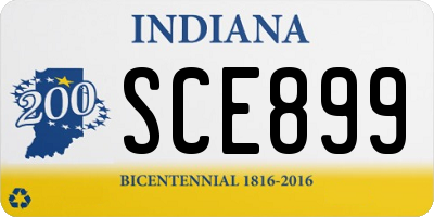 IN license plate SCE899