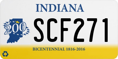 IN license plate SCF271