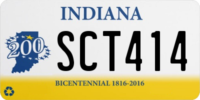 IN license plate SCT414