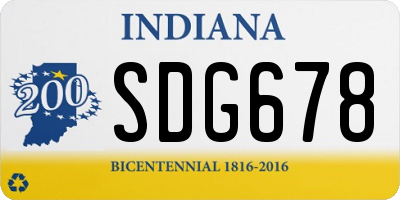 IN license plate SDG678