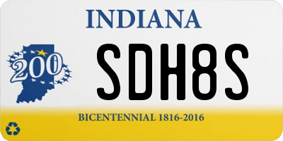 IN license plate SDH8S