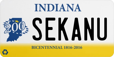 IN license plate SEKANU