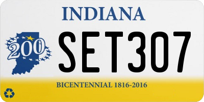 IN license plate SET307