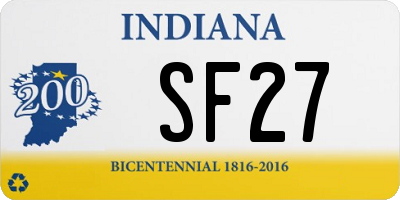 IN license plate SF27