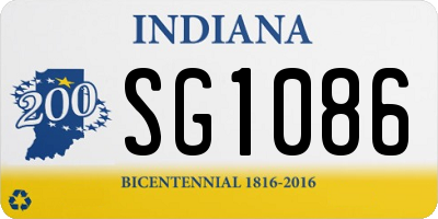 IN license plate SG1086