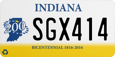 IN license plate SGX414