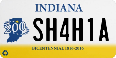 IN license plate SH4H1A