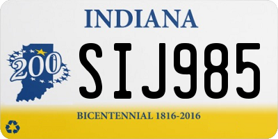 IN license plate SIJ985