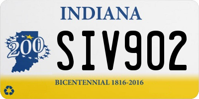 IN license plate SIV902