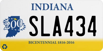 IN license plate SLA434