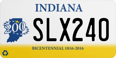 IN license plate SLX240