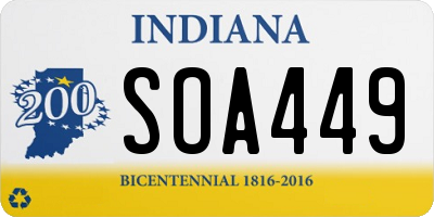 IN license plate SOA449