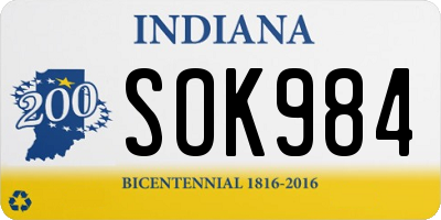 IN license plate SOK984