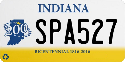 IN license plate SPA527