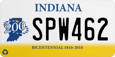 IN license plate SPW462