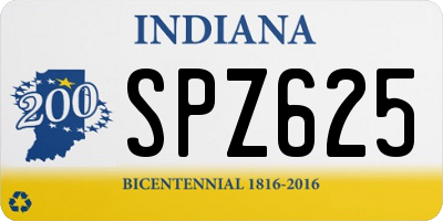 IN license plate SPZ625