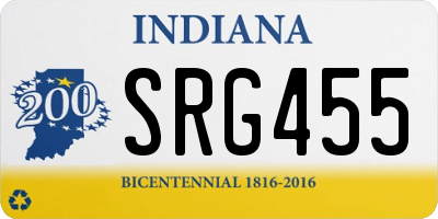 IN license plate SRG455