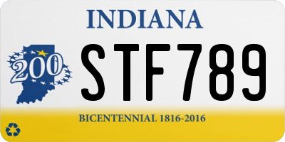 IN license plate STF789