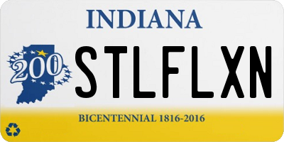 IN license plate STLFLXN