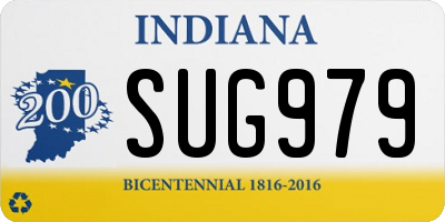 IN license plate SUG979