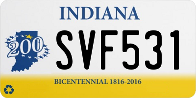 IN license plate SVF531