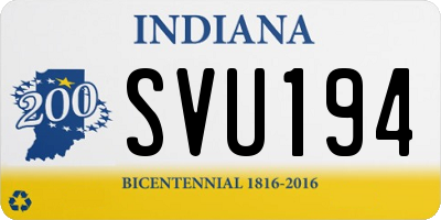 IN license plate SVU194