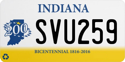 IN license plate SVU259