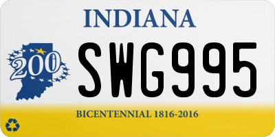 IN license plate SWG995