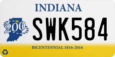 IN license plate SWK584