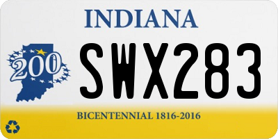 IN license plate SWX283