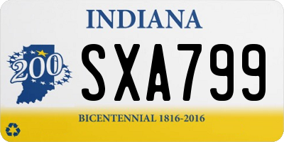 IN license plate SXA799