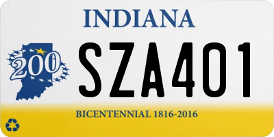 IN license plate SZA401