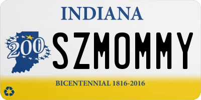 IN license plate SZMOMMY