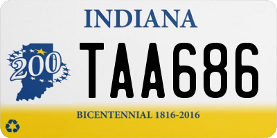 IN license plate TAA686