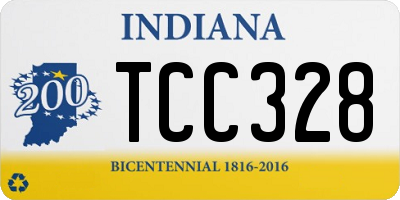 IN license plate TCC328