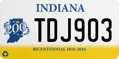 IN license plate TDJ903