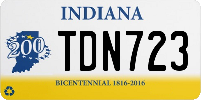 IN license plate TDN723