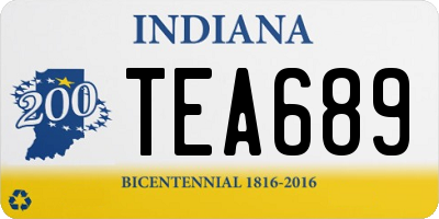 IN license plate TEA689