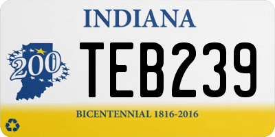 IN license plate TEB239