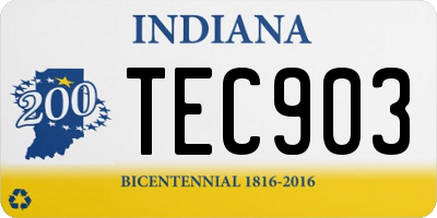 IN license plate TEC903